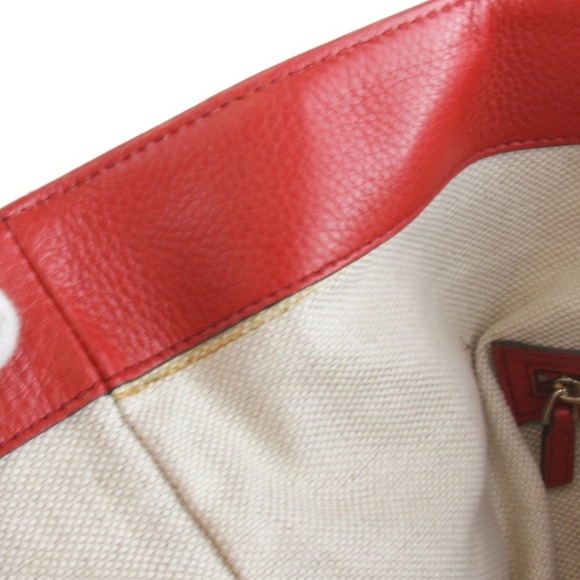 GUCCI Red Leather Tote Bag - Picture 10 of 12